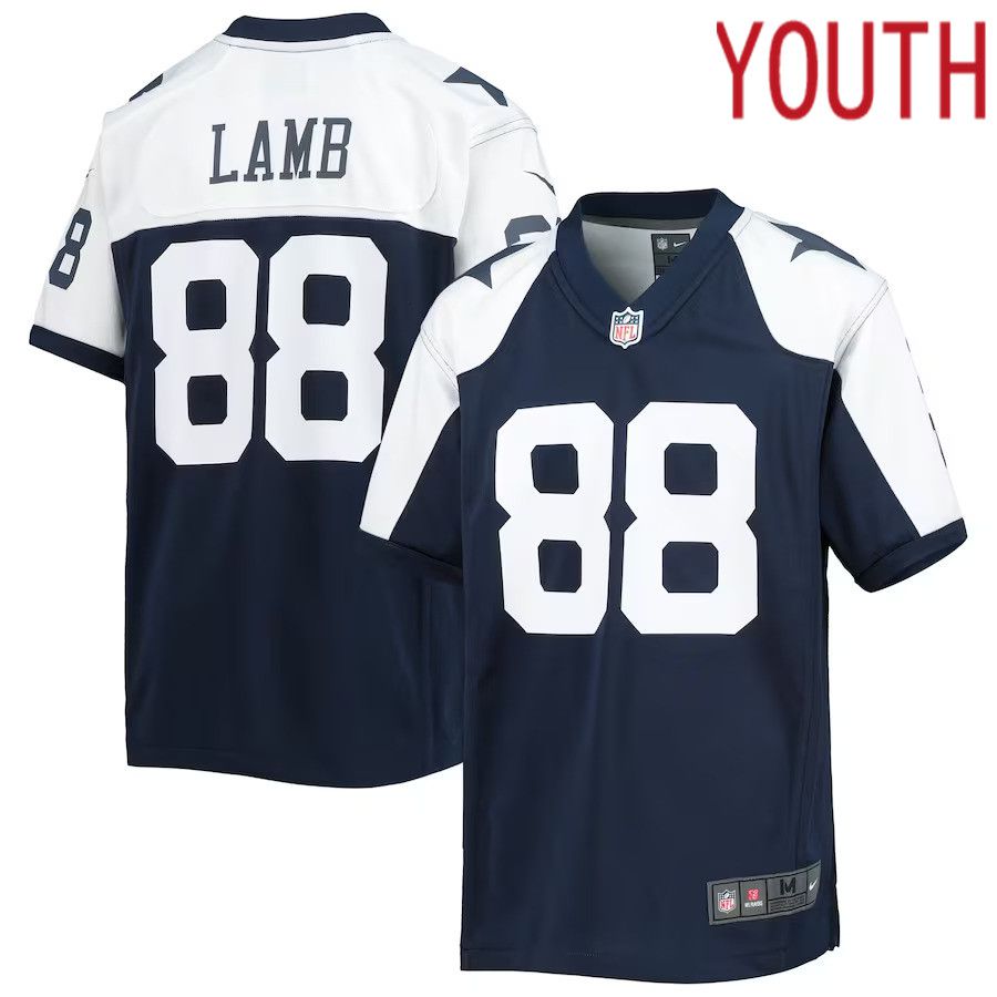 Youth Dallas Cowboys 88 CeeDee Lamb Nike Navy Alternate Team Game NFL Jersey
